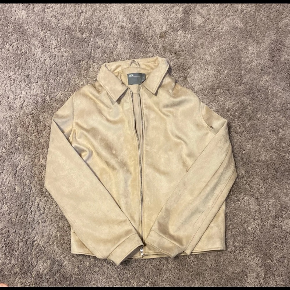 Faux Suede Zipper Jacket